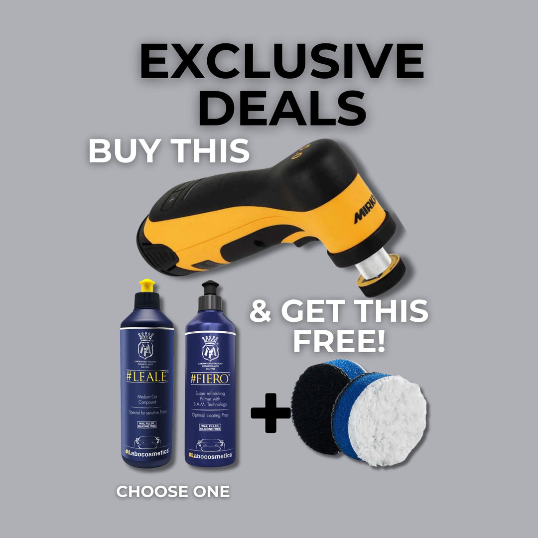 Exclusive Bundle: Mirka AROS-B Cordless Sander + Premium Car Detailing Bonuses